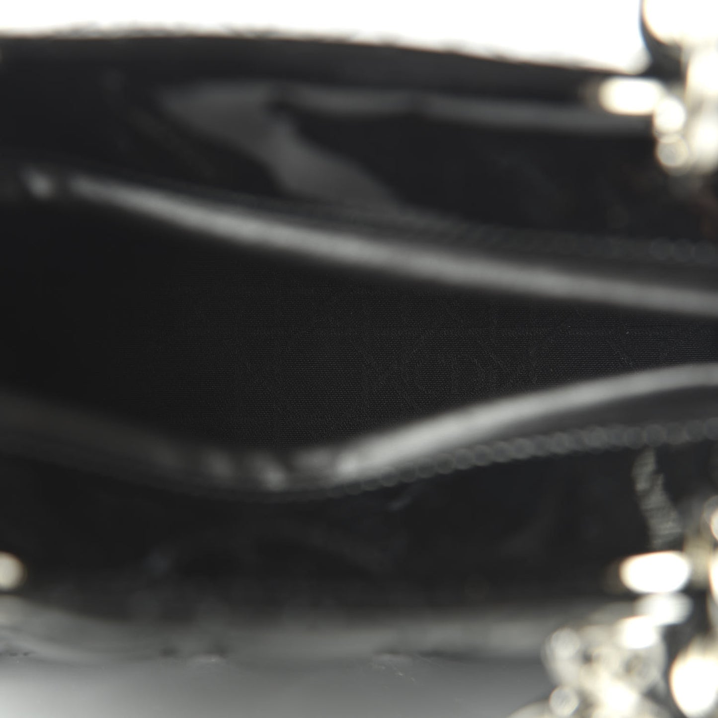 Patent Cannage Medium Lady Dior Black