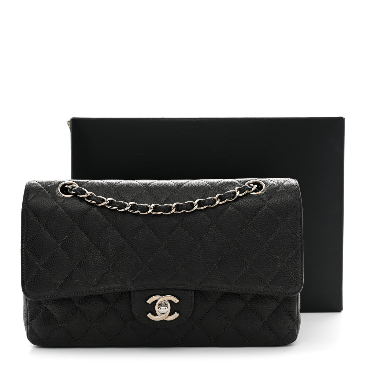 Chanel Caviar Quilted Medium Double Flap Black 13 of 13