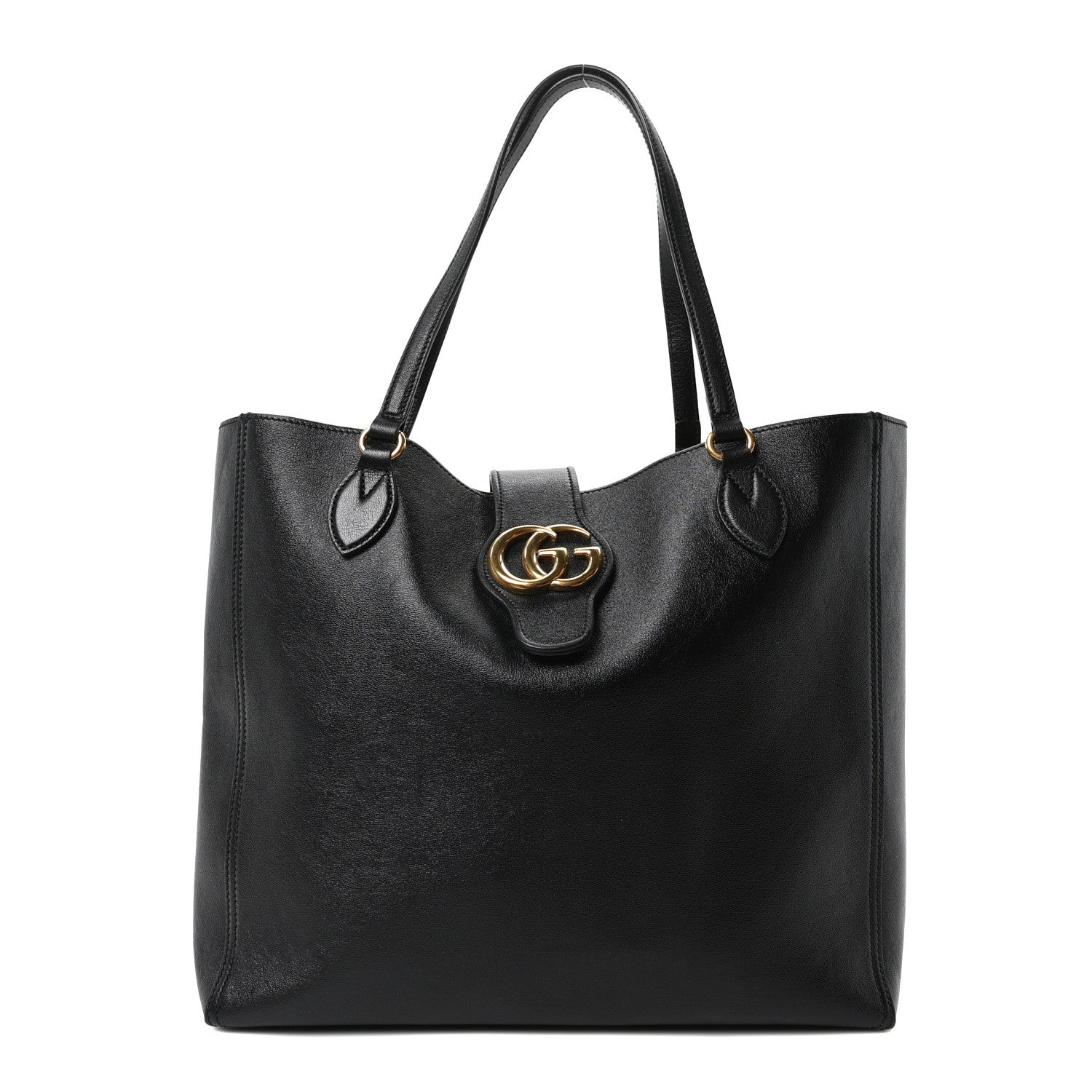 Gucci New Sakai Calfskin Lux Medium Dahlia Tote Black 1 of 11