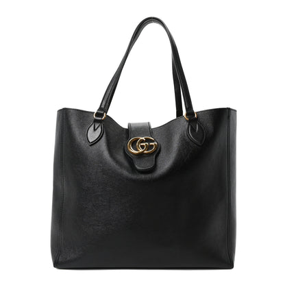 Gucci New Sakai Calfskin Lux Medium Dahlia Tote Black 1 of 11