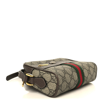 Gucci GG Supreme Monogram Web Mini Ophidia Shoulder Bag Brown 4 of 10