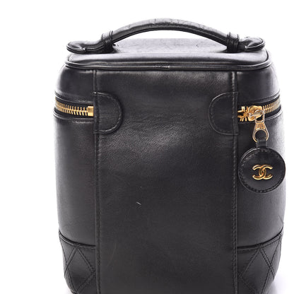 Chanel Lambskin Vanity Cosmetic Case Black 13 of 20