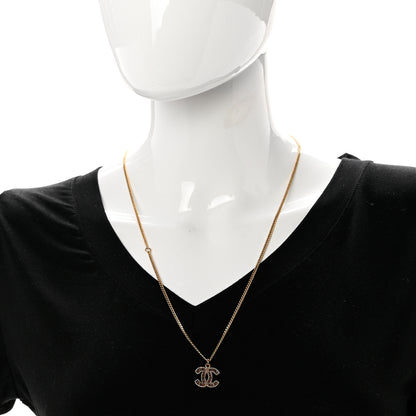 Chanel Resin CC Pendant Necklace Gold 2 of 4