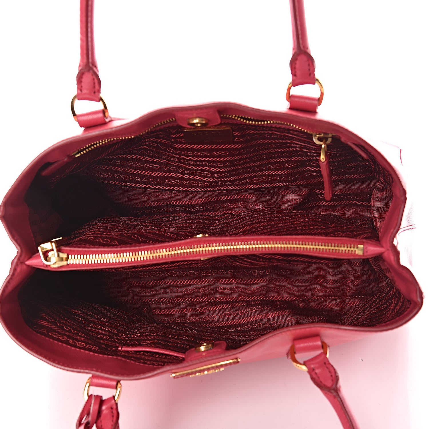 Prada Saffiano Lux Small Tote Peonia 5 of 19