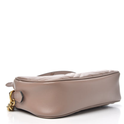 Gucci Calfskin Matelasse Small GG Marmont Chain Shoulder Bag Porcelain Rose 4 of 11