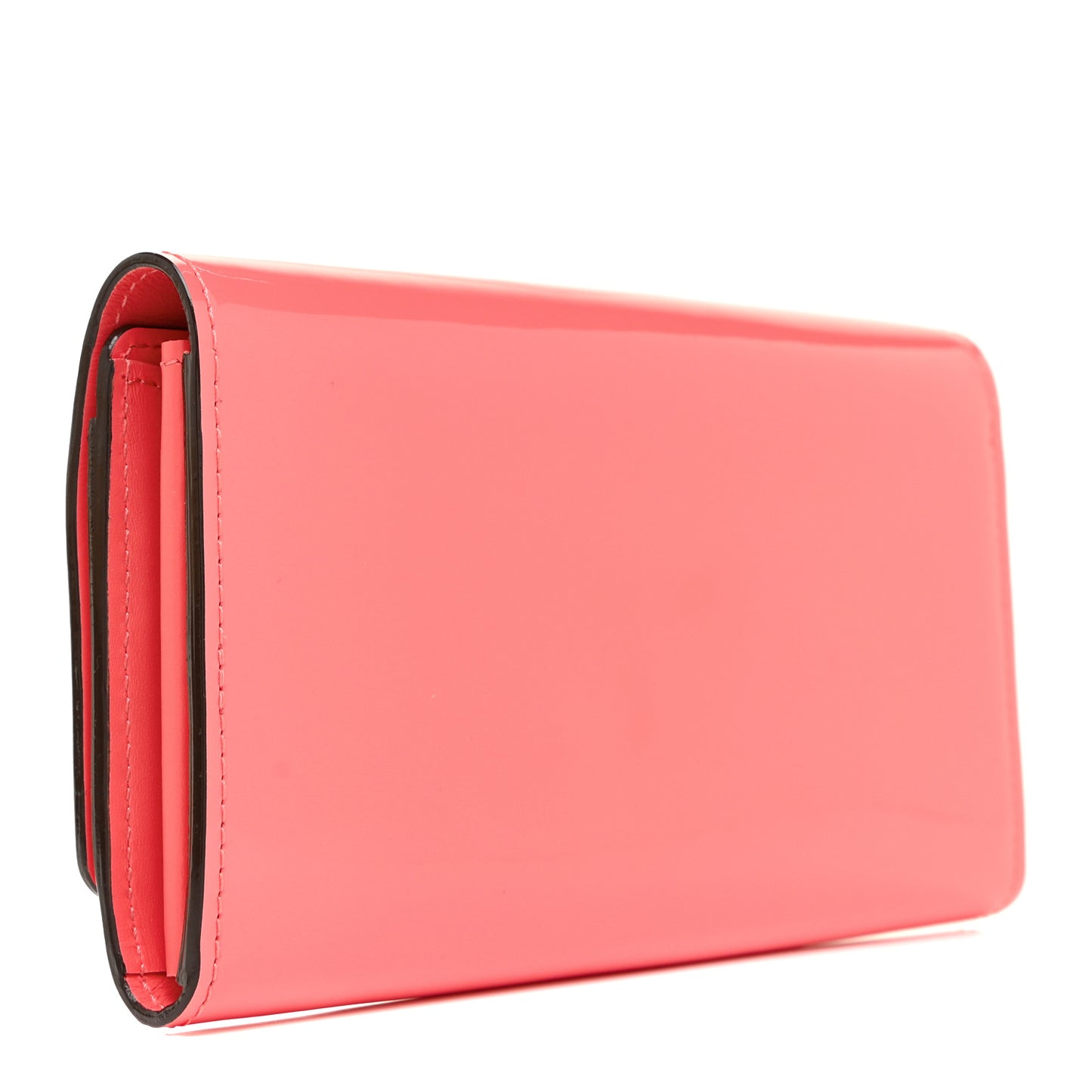 Patent Louise Wallet Rose Litchi
