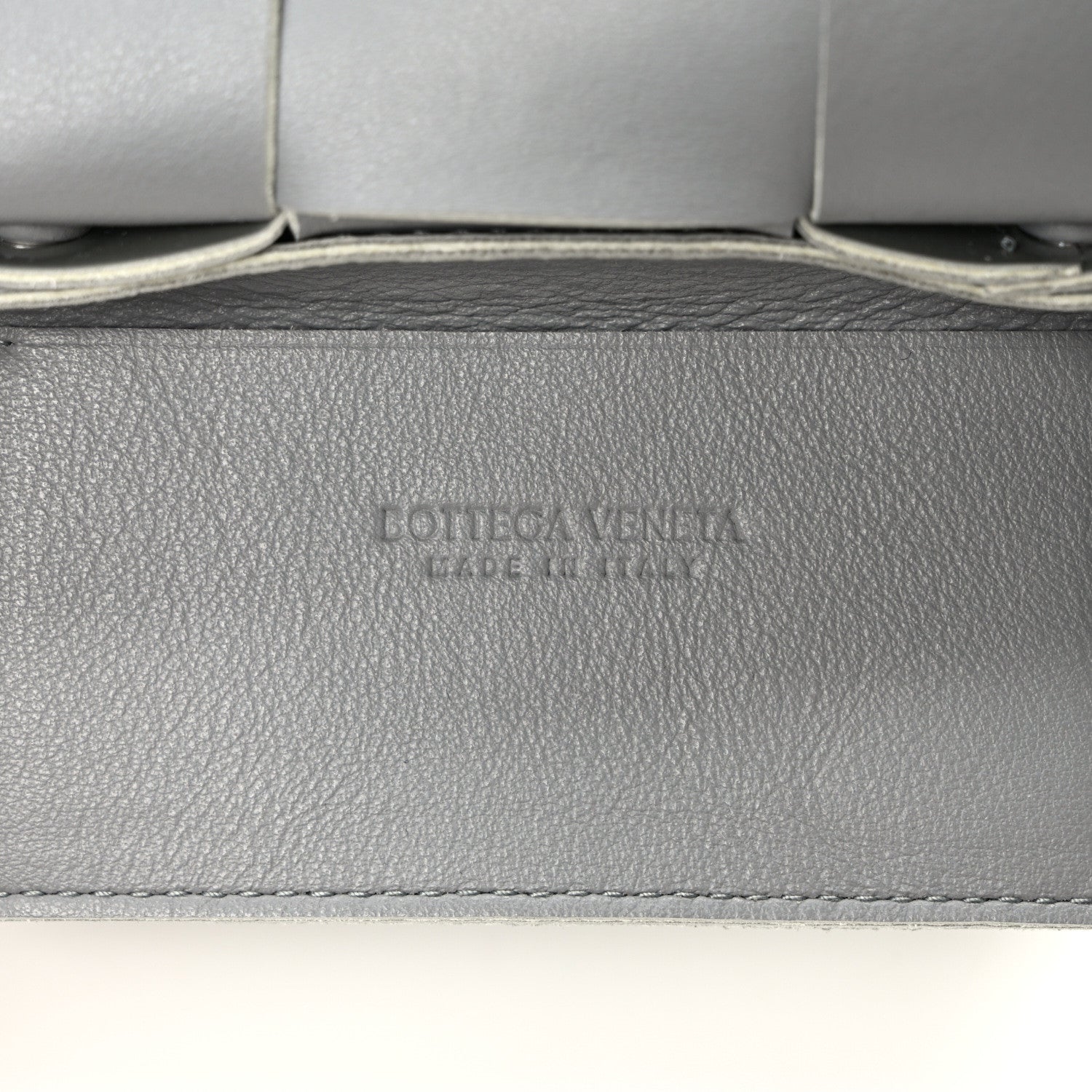 Bottega Veneta Metallic Patent Calfskin Maxi Intrecciato Extra Mini Cassette Crossbody Bag Silver 6 of 8