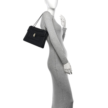 Bulgari Calfskin Plisse Serpenti Forever Crossbody Bag Black 2 of 16