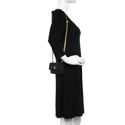 Chanel Caviar Quilted Sweetheart Clutch With Chain Black 2 of 12