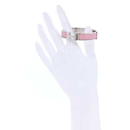 Hermes Enamel Narrow Clic Clac H Bracelet PM Rose Nacarat 2 of 5