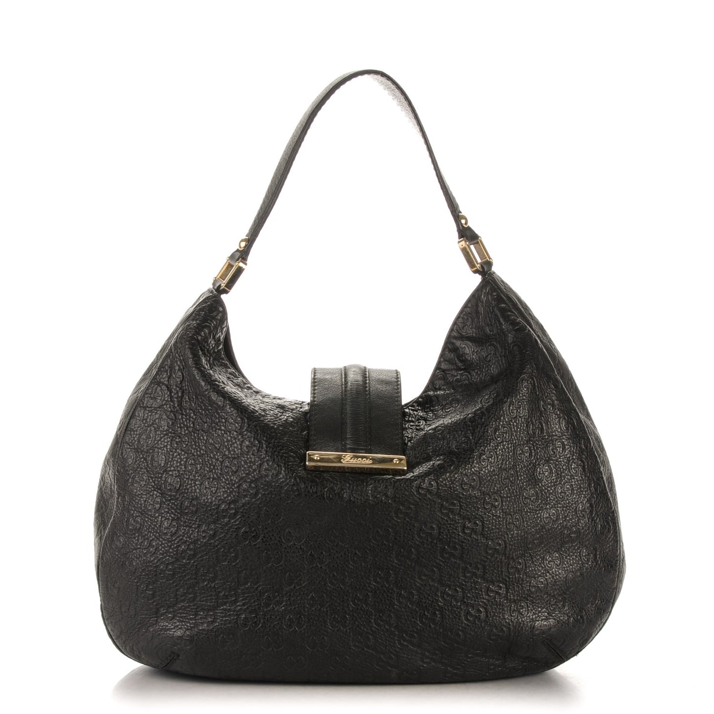 Guccissima Large New Ladies Web Hobo Black