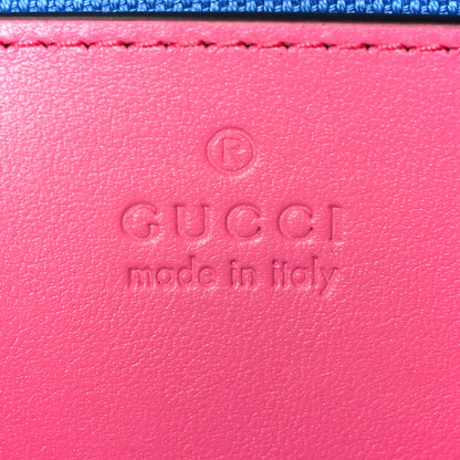 Gucci Calfskin GG Tennis Bi-Color Embossed Mini Duffle Bag Modern Fucsia Modern Blue 6 of 10