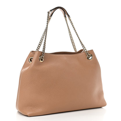 Gucci Pebbled Calfskin Medium Soho Chain Shoulder Bag Camelia 2 of 10