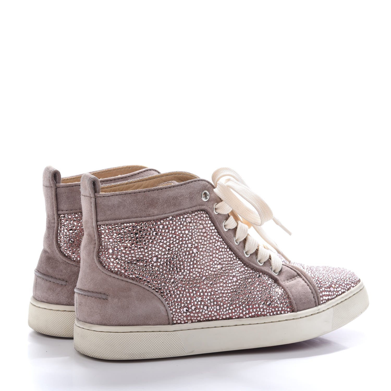 Christian Louboutin Veau Velours Strass Louis Flat Sneakers 39 Pink 4 of 9