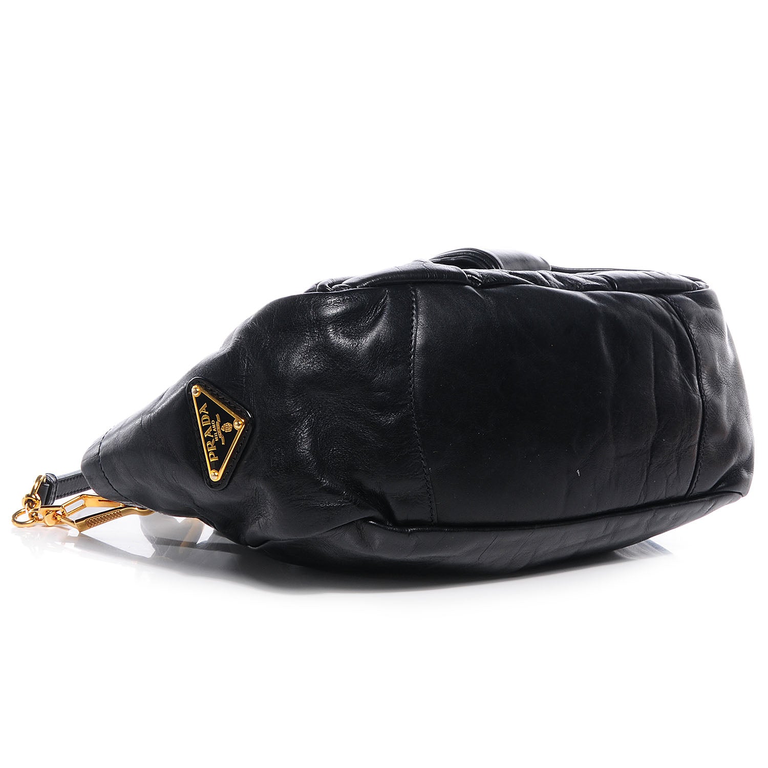 Prada Leather Dressy New Look Shoulder Bag Nero Black 4 of 9