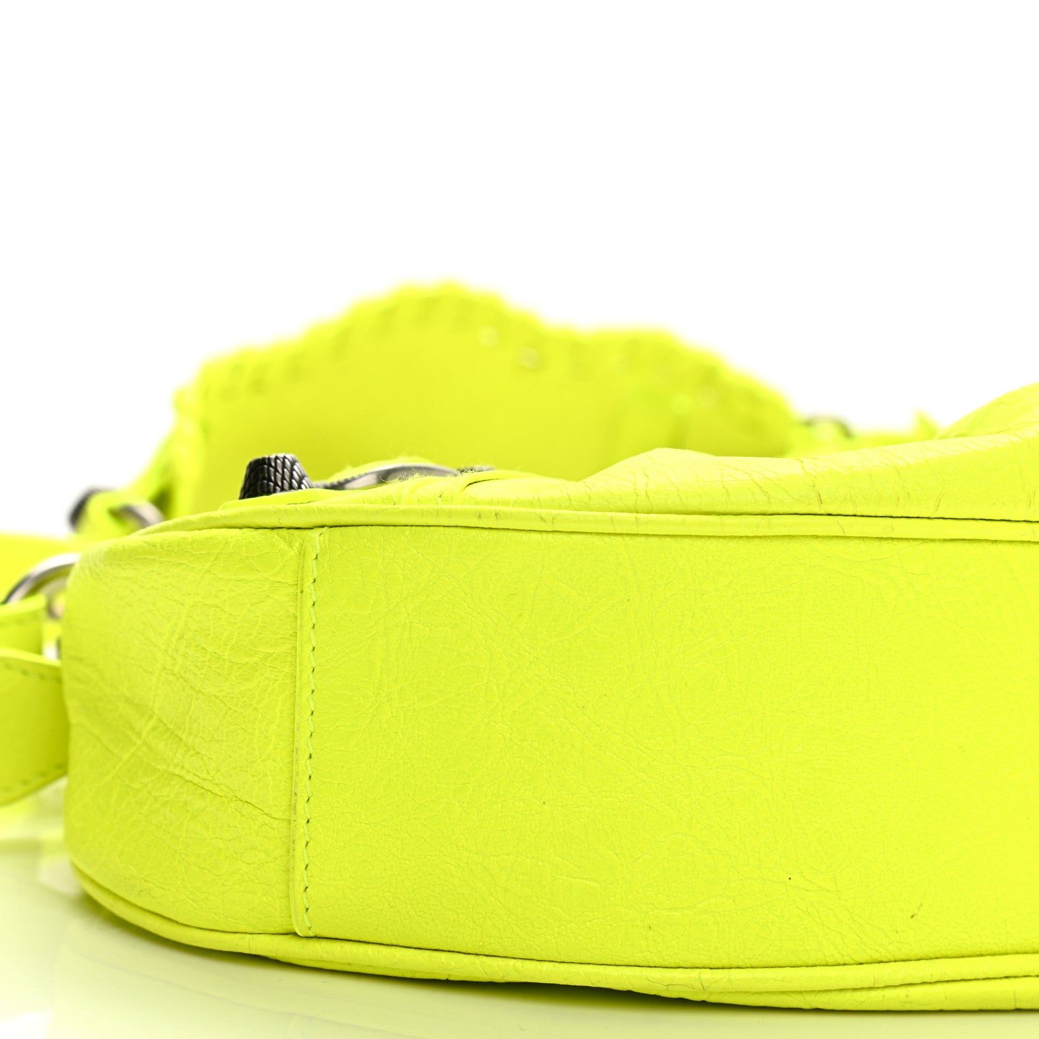 Balenciaga Agneau Arena Le Cagole Shoulder Bag XS Fluo Yellow 9 of 11