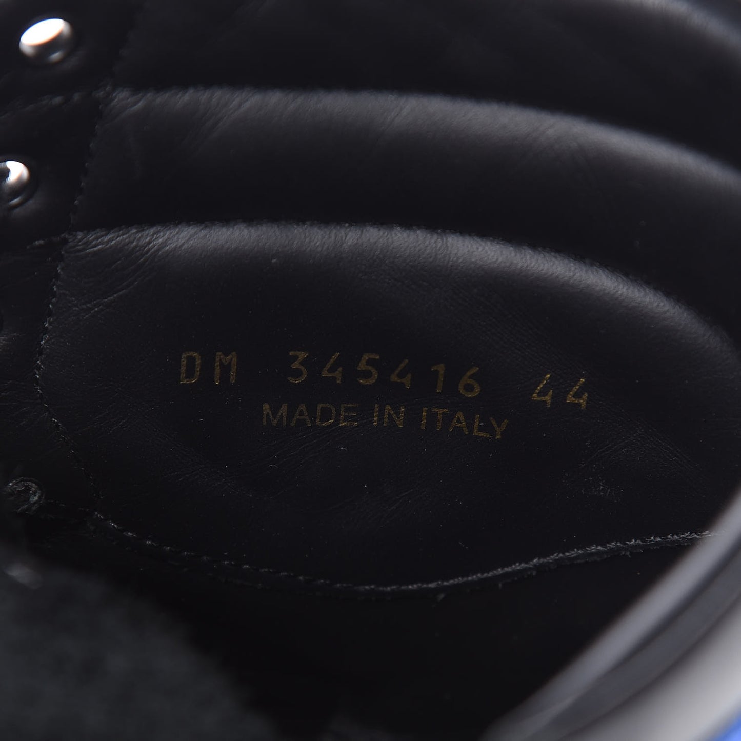 Calfskin Court Classic SL/10H High Top Sneakers 44 Black Blue