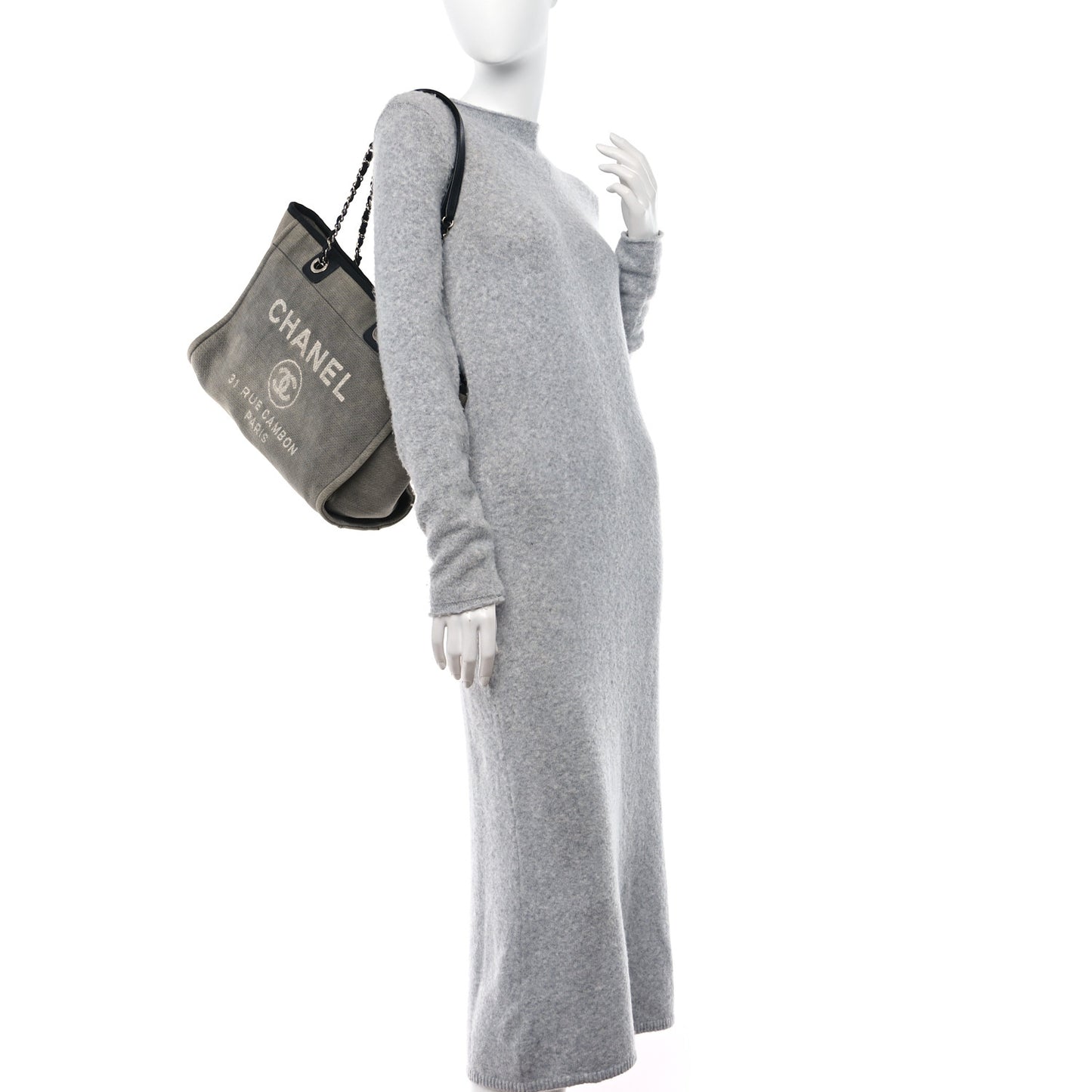 Canvas Small Deauville Tote Grey