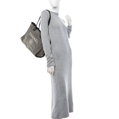 Chanel Canvas Small Deauville Tote Grey 2 of 11