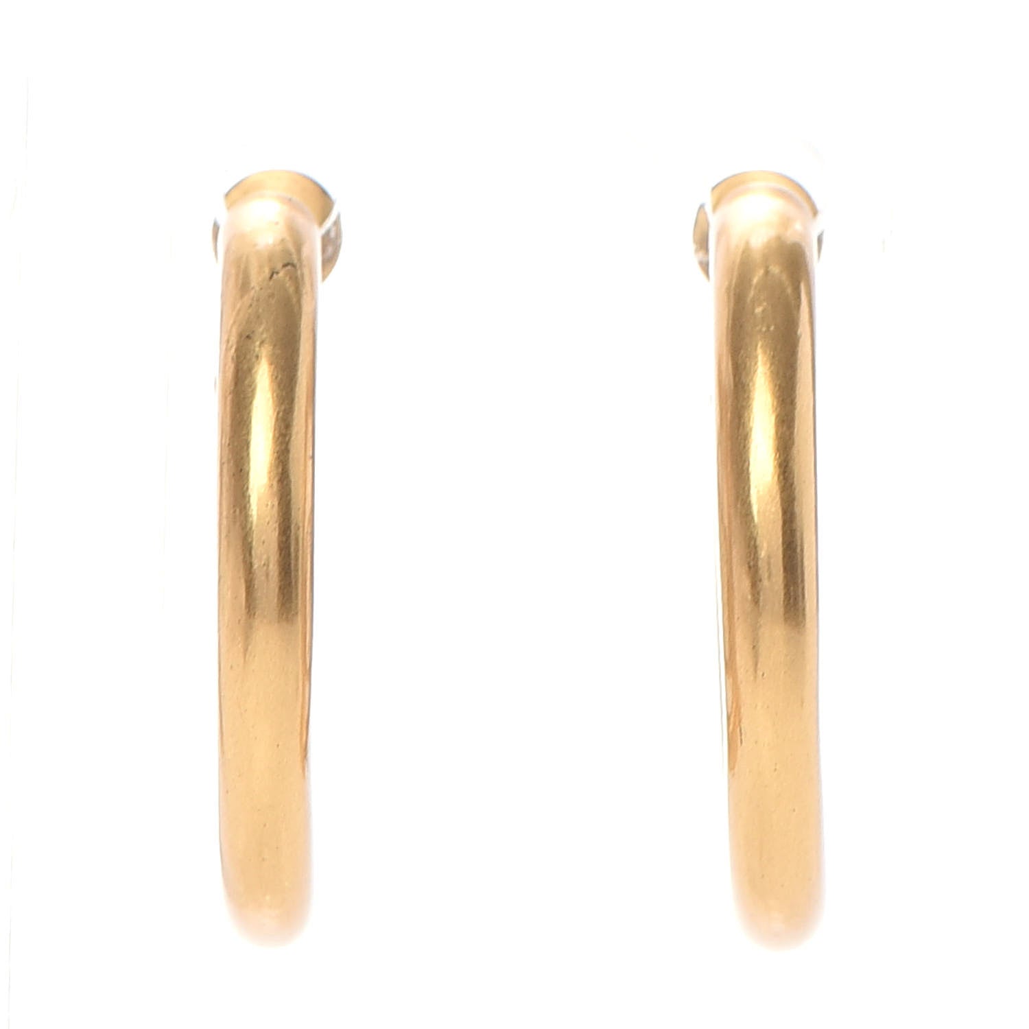 Christian Dior Metal 30 Montaigne Hoop Earrings Aged Gold 3 of 6