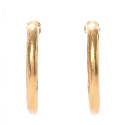 Christian Dior Metal 30 Montaigne Hoop Earrings Aged Gold 3 of 6