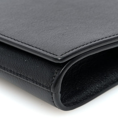 Saint Laurent Calfskin Monogram Large Belle De Jour Clutch Black 9 of 9