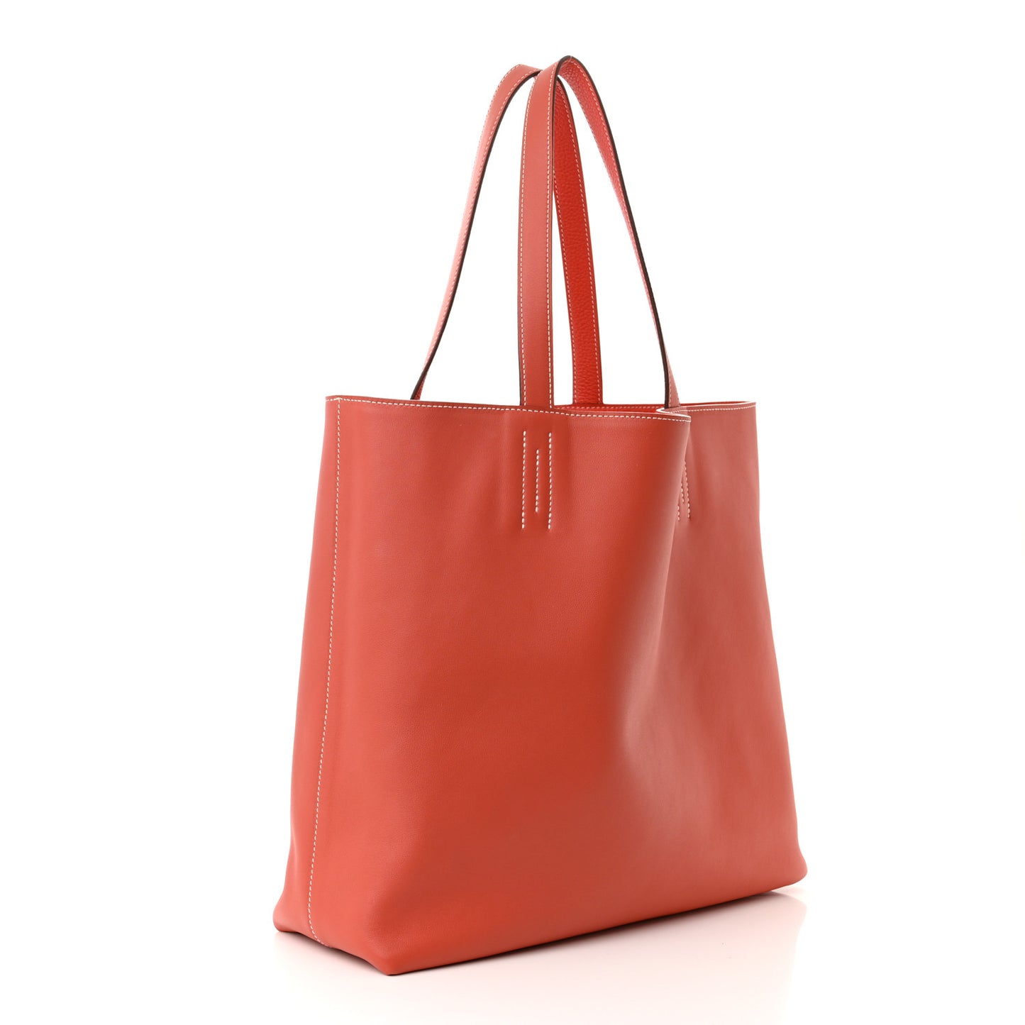 Taurillon Clemence Double Sens 45 Reversible Tote Rose Jaipur