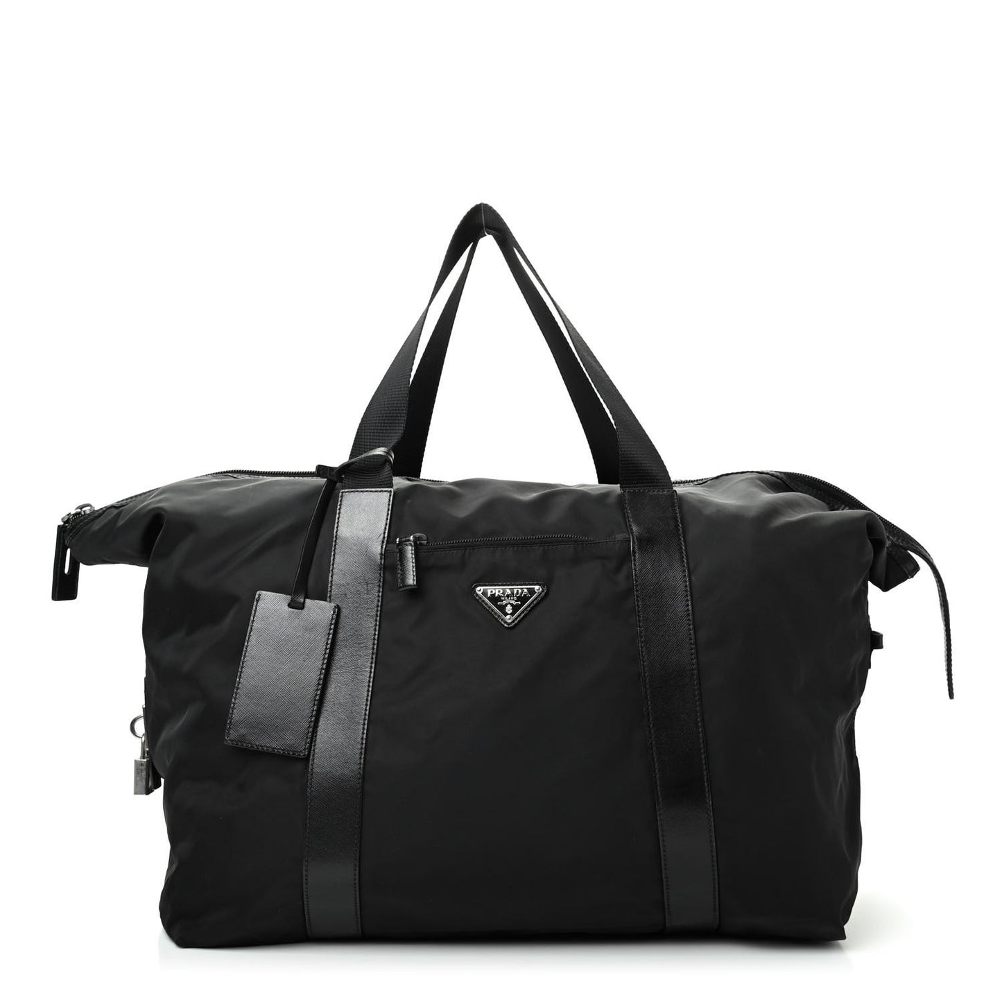 Tessuto Nylon Saffiano Carry On Travel Bag Black