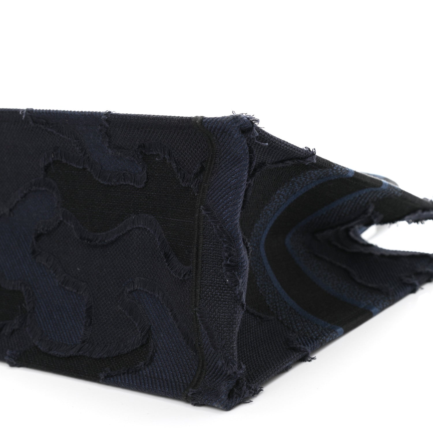 Christian Dior Canvas Embroidered Camouflage Book Tote Blue 10 of 10