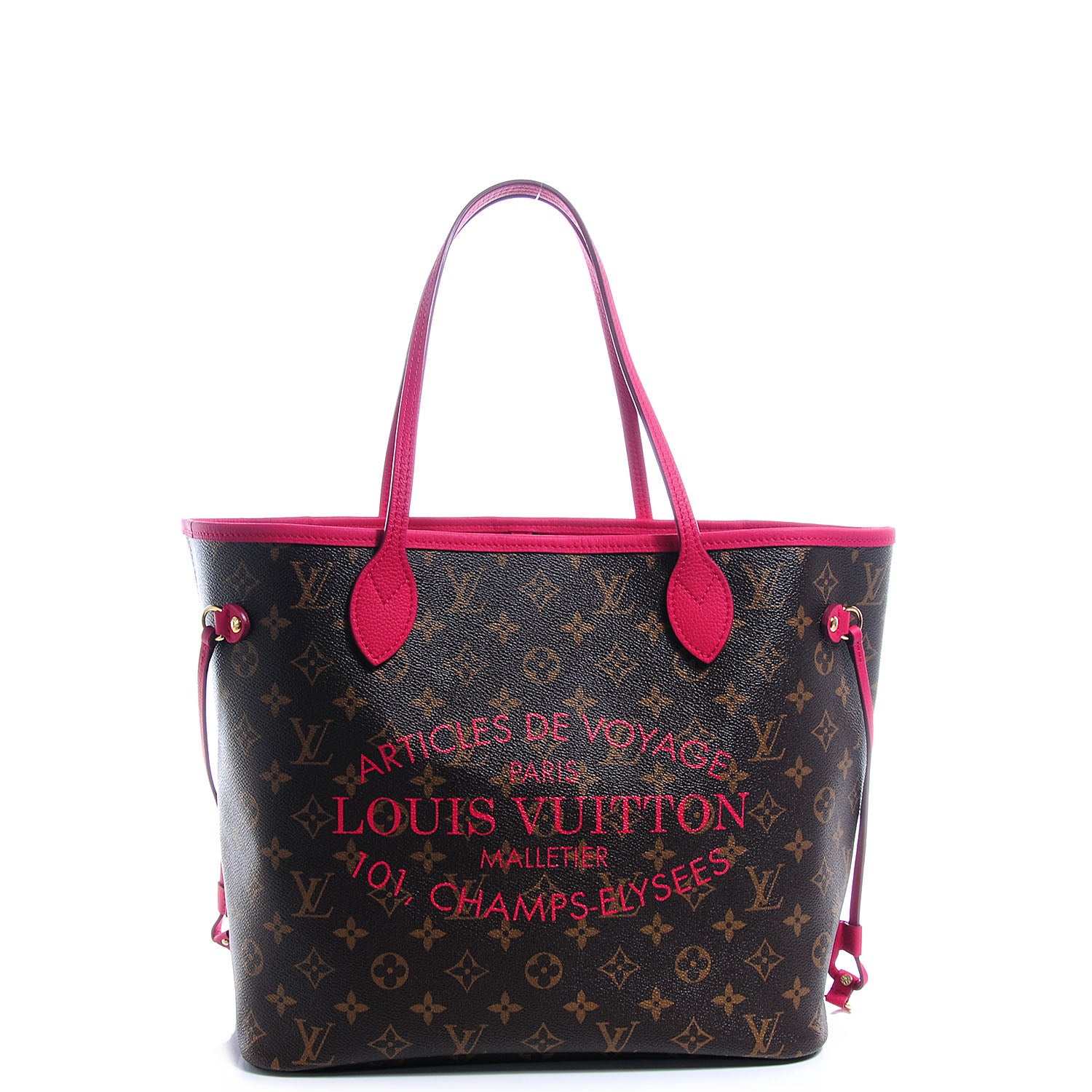 Louis Vuitton Monogram Ikat Neverfull MM Rose Indien 1 of 8