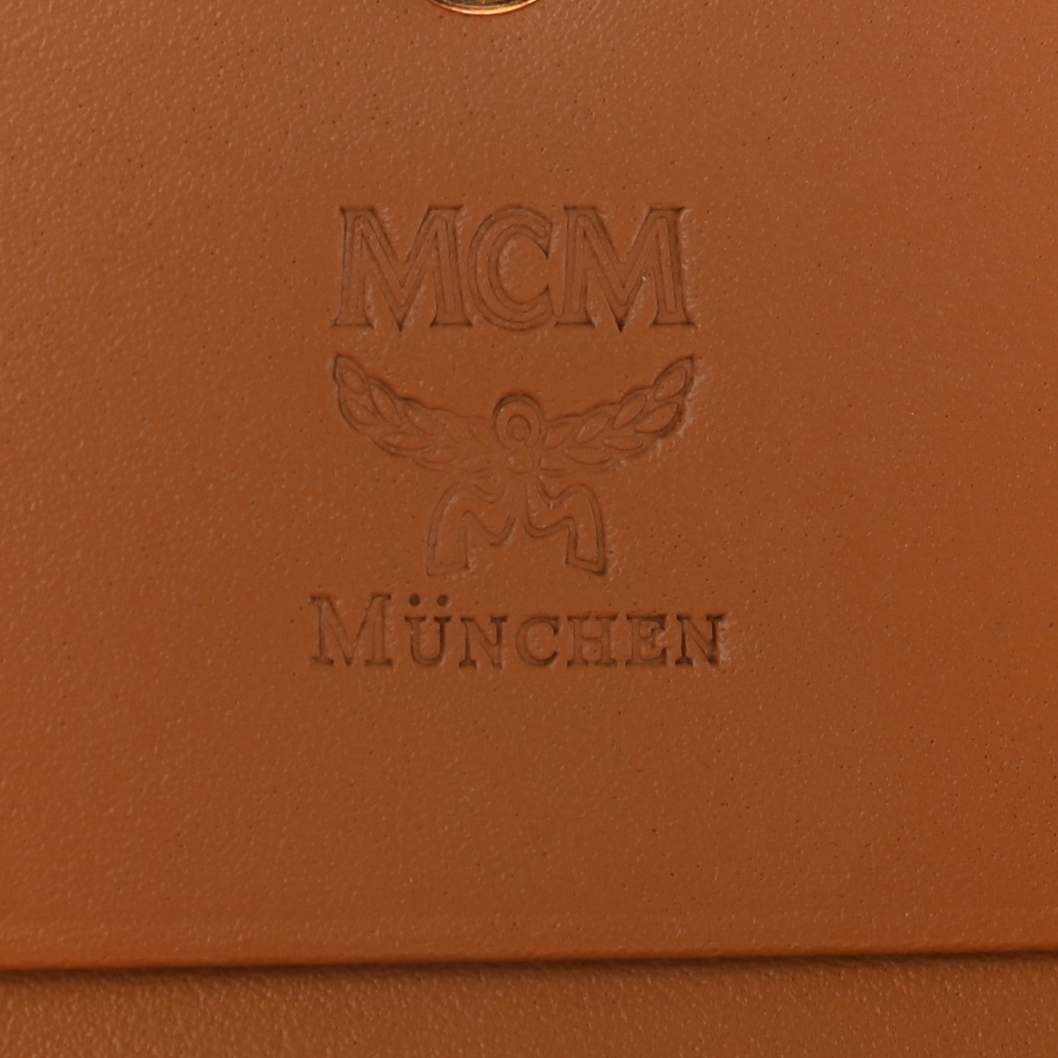 MCM Visetos Studded Compact Wallet Cognac 5 of 6