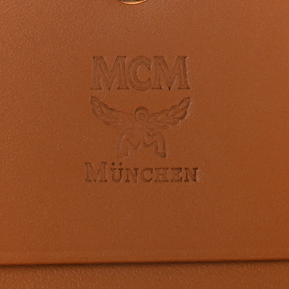 MCM Visetos Studded Compact Wallet Cognac 5 of 6