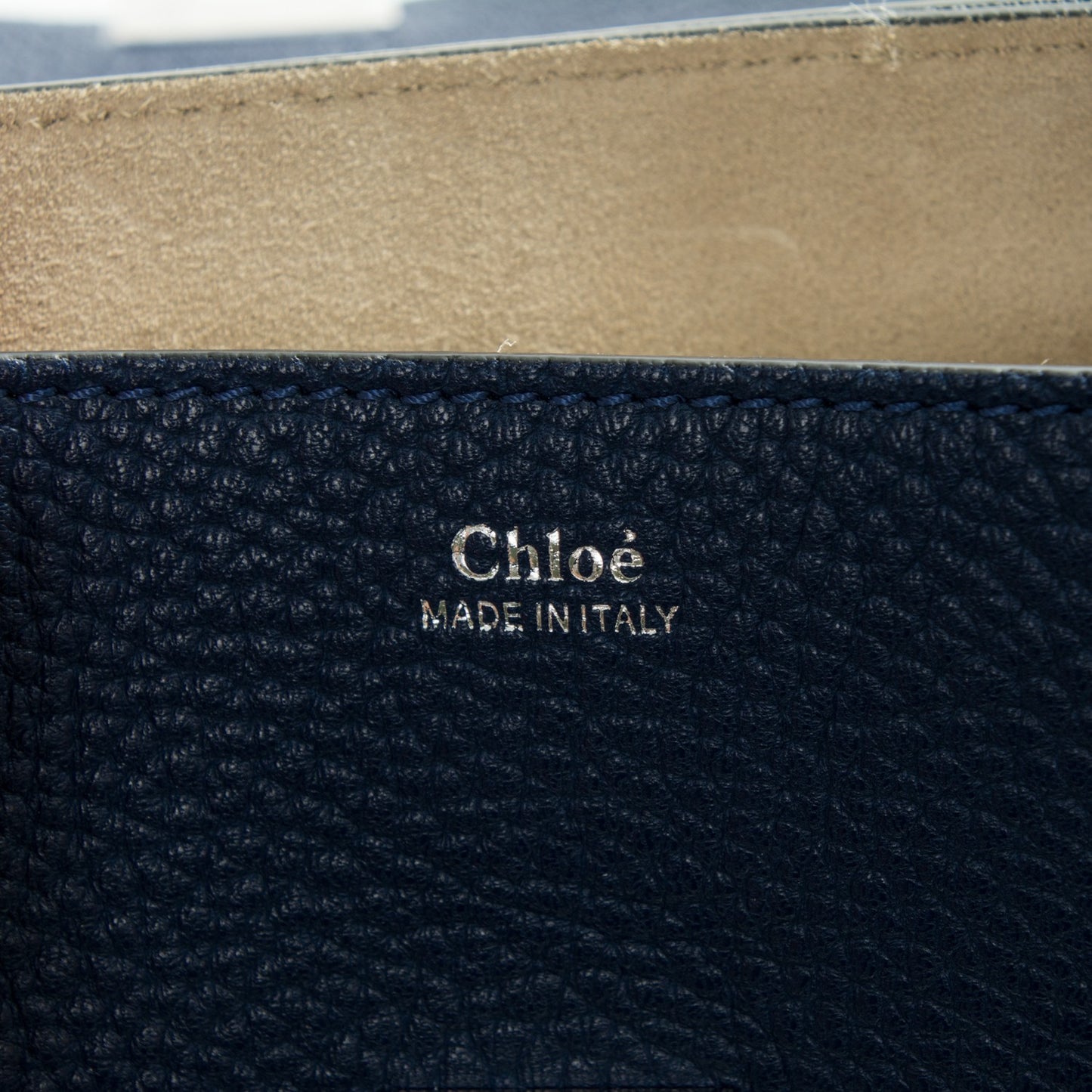 Grained Lambskin Mini Drew Shoulder Bag Royal Navy