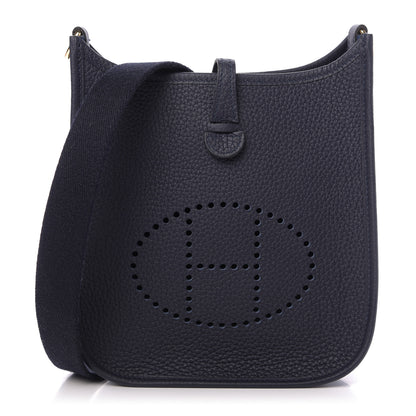 Hermes Taurillon Clemence Amazone Evelyne TPM Bleu Nuit Bleu Indigo 1 of 9