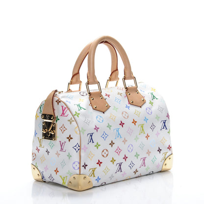 Louis Vuitton Monogram Multicolor Speedy 30 White 3 of 10