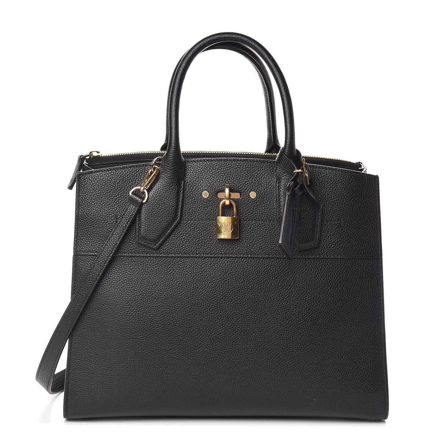 Louis Vuitton Taurillon City Steamer MM Black 1 of 8