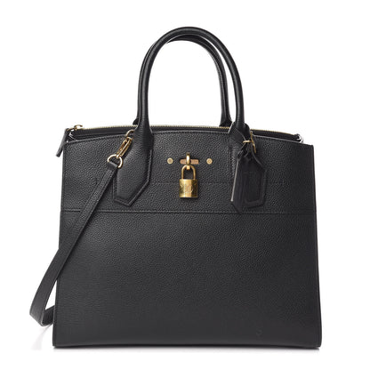 Louis Vuitton Taurillon City Steamer MM Black 1 of 8