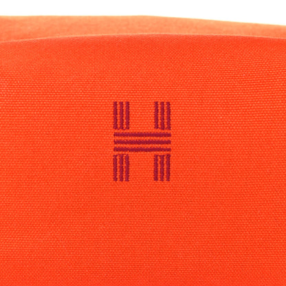 Hermes Canvas Small Bride-A-Brac Pouch Orange Burgundy 8 of 10