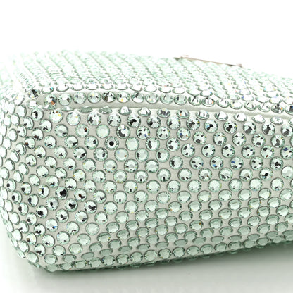 Prada Satin Crystal Triangle Pouch Acqua 10 of 10