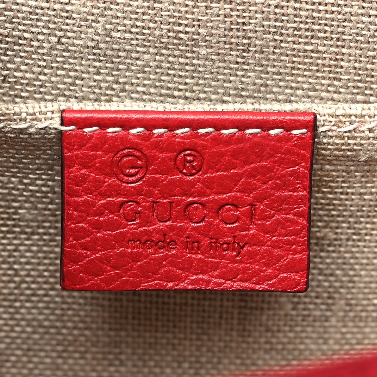 Dollar Calfskin Small Interlocking G Shoulder Bag Red