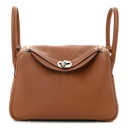 Hermes Taurillon Clemence Lindy 26 Gold 1 of 10