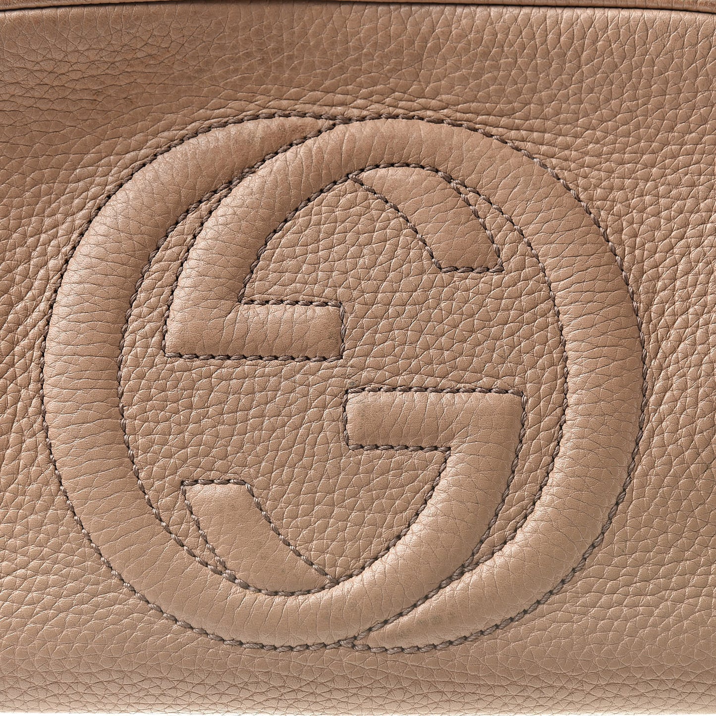 Pebbled Calfskin Small Soho Disco Bag Rose Beige