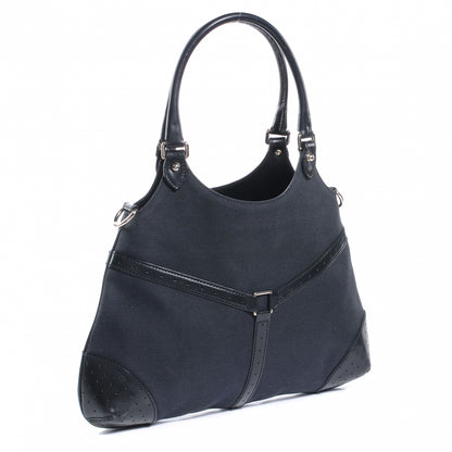 Gucci Canvas Reins Hobo Black 3 of 7