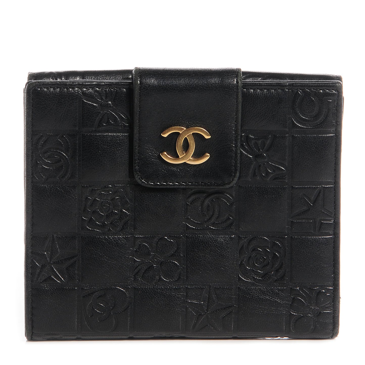 Lambskin Precious Symbols French Wallet Black
