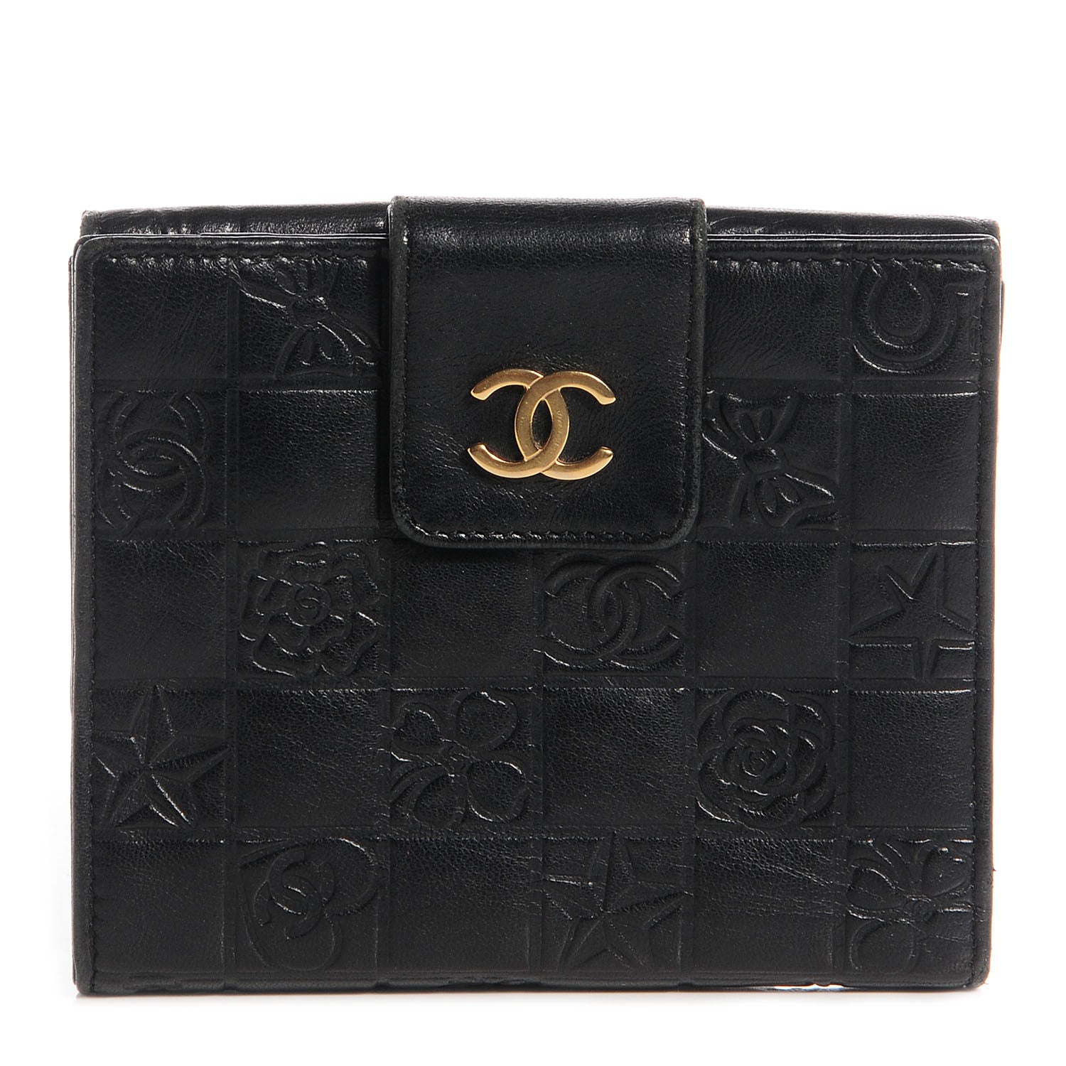 Chanel Lambskin Precious Symbols French Wallet Black 1 of 8
