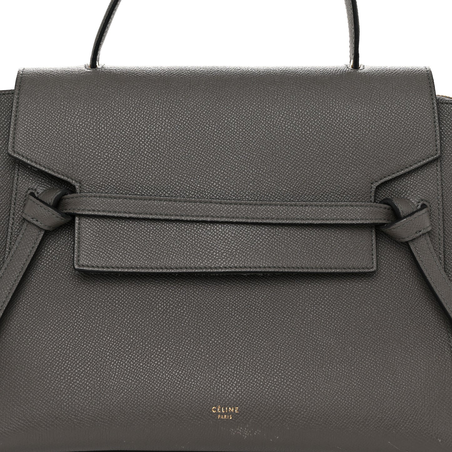 Grained Calfskin Mini Belt Bag Grey
