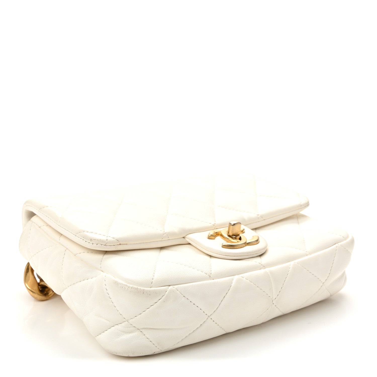 Chanel Lambskin Quilted Small CC Funky Town Flap White 1830247