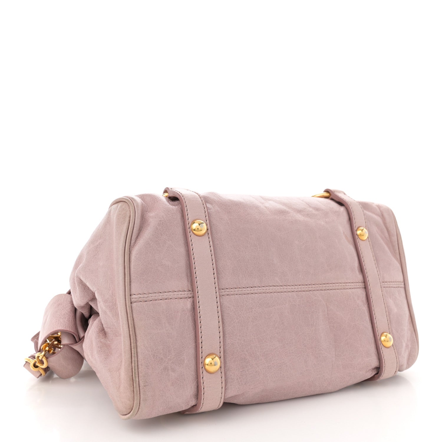 Miu Miu Vitello Lux Mini Bow Bag Cipria 4 of 15