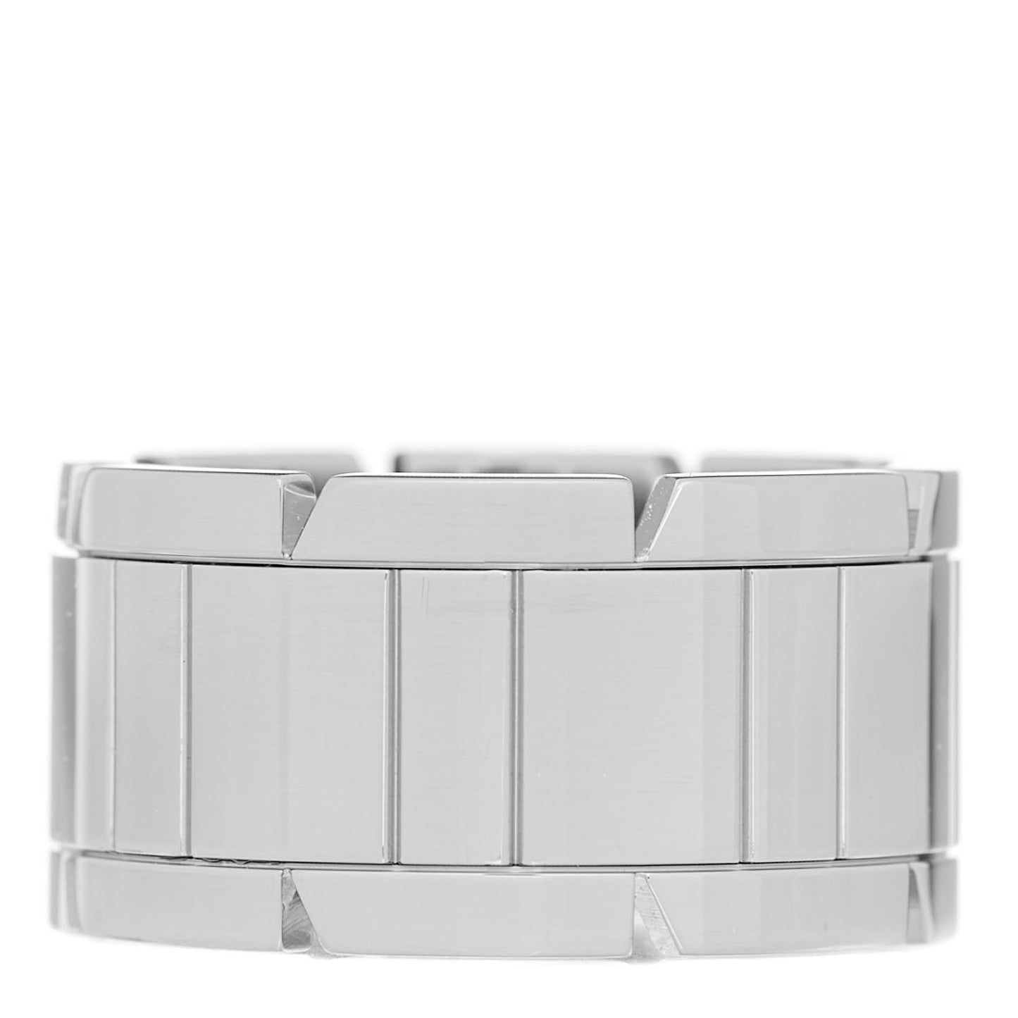 18K White Gold 11mm Tank Francaise Ring 55 7.25