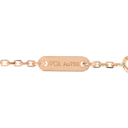 Van Cleef & Arpels 18K Rose Gold Carnelian Sweet Alhambra Bracelet 4 of 6